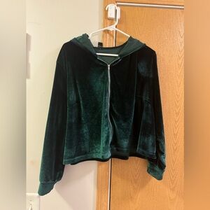 Dark green velvet jacket